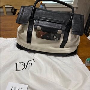 Diane Von Furstenberg Black and Cream Handbag
